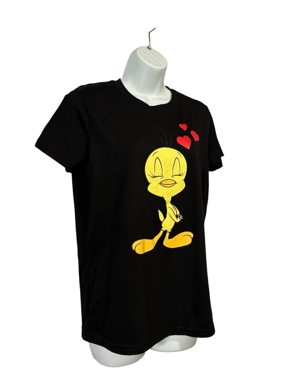 Looney Tunes, Tweety Bird Graphic T-Shirt, Black Cute Cartoon Tee, Medium - Picture 6 of 9